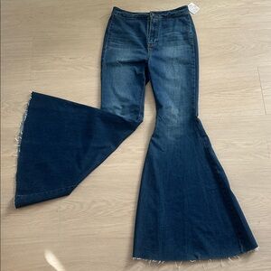 Free People Dark Blue Flare Jeans
